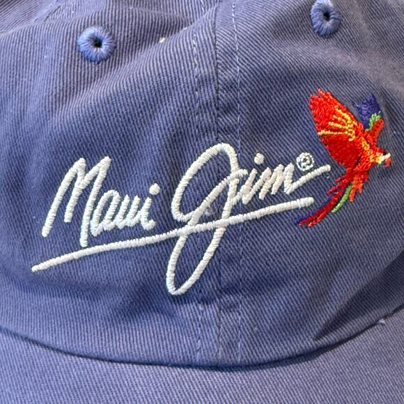 Maui Jim Polarized Plus 2 Sunglasses Embroidered Blue Strapback Baseball Hat Cap - Picture 7 of 7